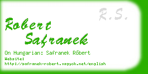 robert safranek business card