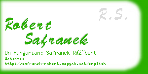 robert safranek business card